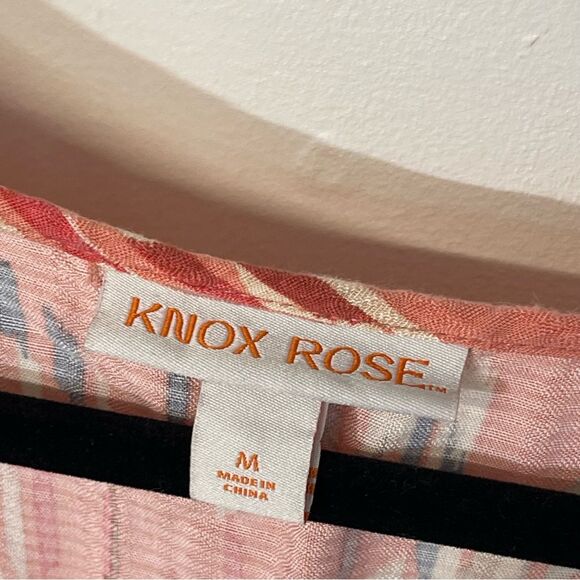 Knox Rose Pink and Coral Patterned Dress Size Medium - Picture 6 of 10